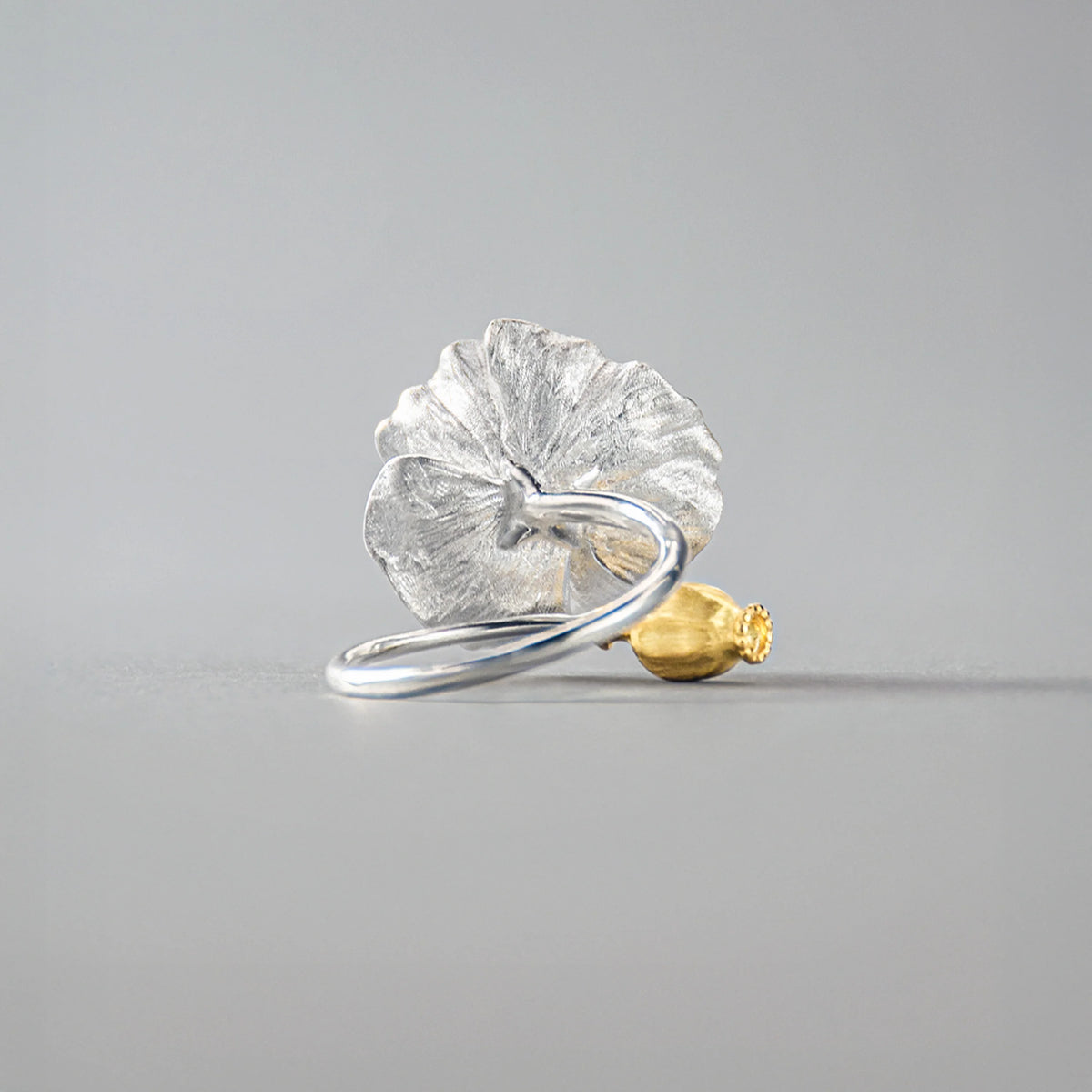 盛開罌粟花戒指